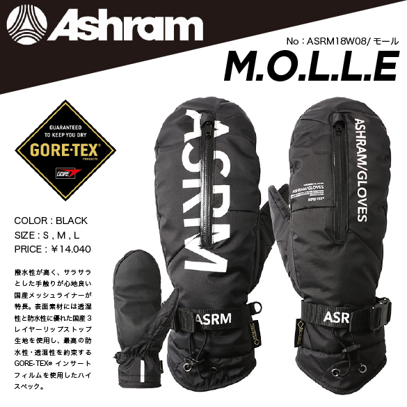 18-19 Ashram Gloves(ｱｼｭﾗﾑ ｸﾞﾛｰﾌﾞ)・M.O.L.L.E [BLACK]・グローブ