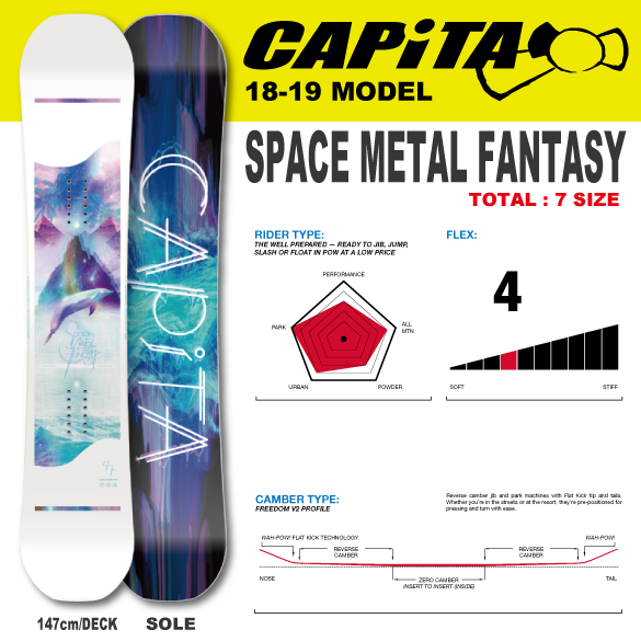 18-19 CAPiTA(ｷｬﾋﾟﾀ)・SPACE METAL FANTASY [141cm,143cm,145cm,147cm