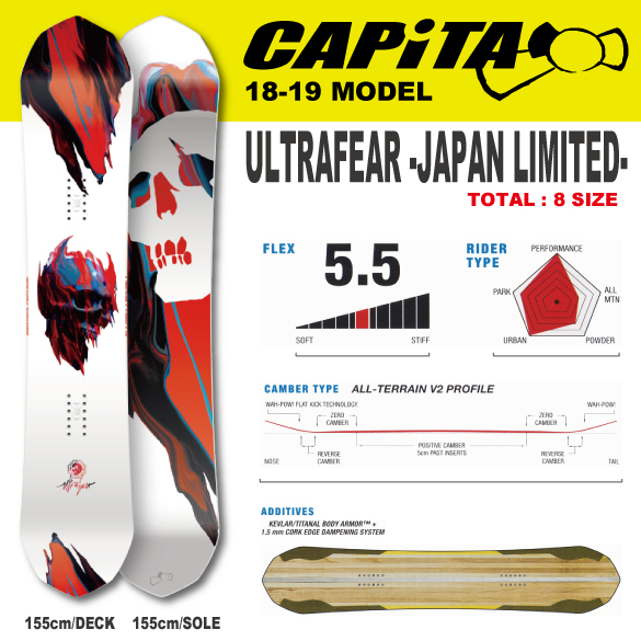 18-19 CAPiTA(ｷｬﾋﾟﾀ)・ULTRAFEAR -JAPAN LIMITED- [147cm,149cm