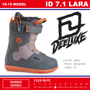 18-19 DEELUXE(ﾃﾞｨｰﾗｯｸｽ)・ID 7.1 LARA TF -GREY-・ブーツ ≪商品一覧≫