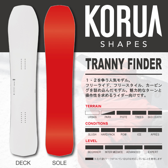 18-19 KORUA SHAPES(コルアシェイプス)・TRANNY FINDER [Float Camber 
