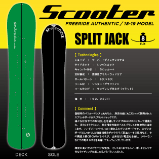 SCOOTER SPLIT-JACK. 159 OGASAKA スプリットボードNCN