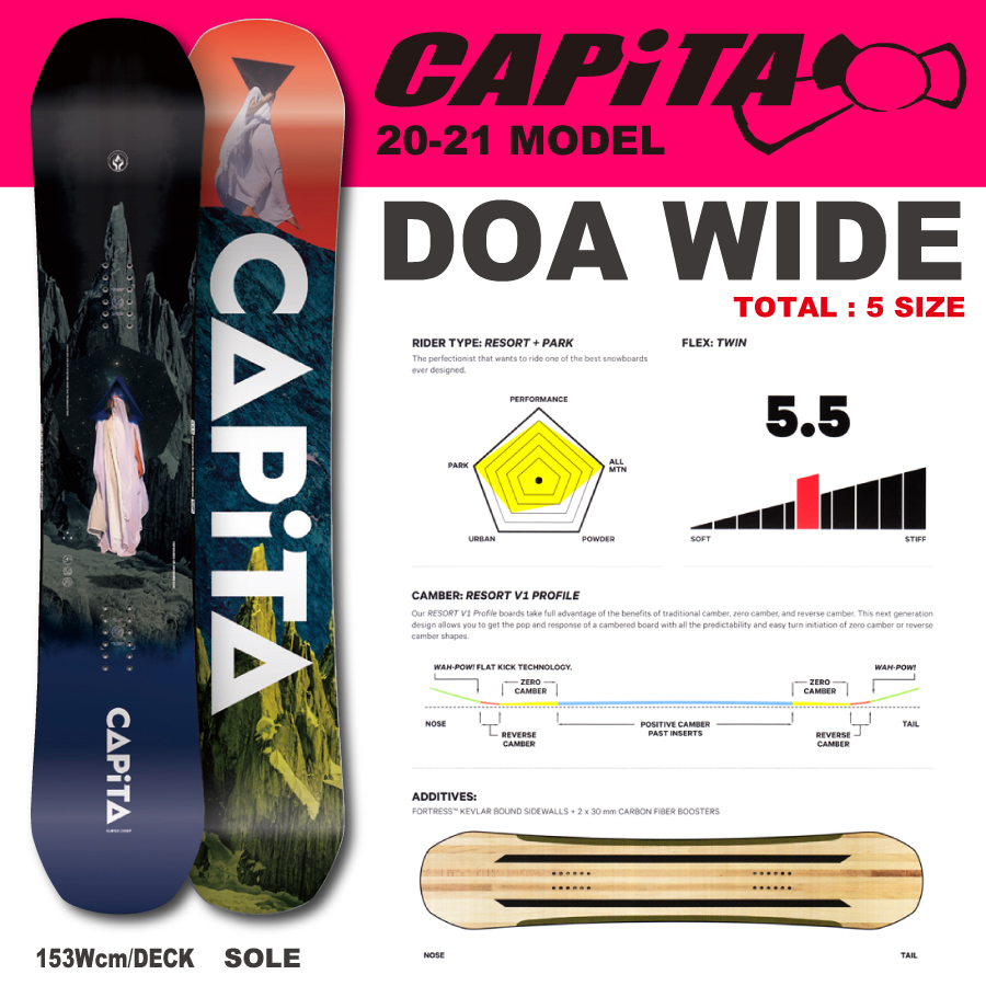 CAPITA D.O.A 21-22 152センチ ワックス永久無料-