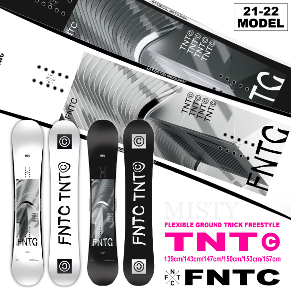 FNTC TNT-R 21-22 147cm black/white - ボード