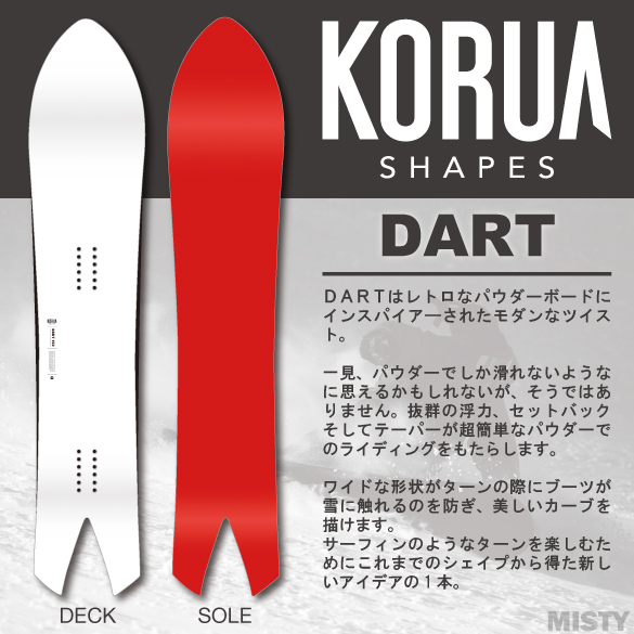 24-25 KORUA SHAPES(コルアシェイプス)・DART ダート [Float Camber