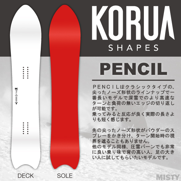 24-25 KORUA SHAPES(コルアシェイプス)・PENCIL ペンシル [Float 