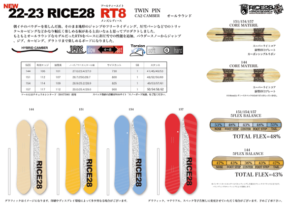 正規品 【john様専用】RICE28 RT8 2022-23 154cm laverite.mg